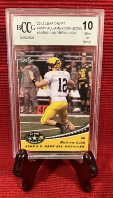 2012 LEAF DRAFT - BCCG 10 - ARMY ALL AMERICAN BOWL - ANDREW LUCK ROOKIE COLTS - Image 1 of 2