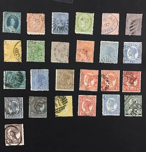 Queensland 1876-1899 F-VF Used Lot Between Sc#46-124, Cv$90. (W47) - Picture 1 of 1