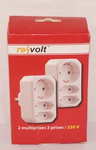 revolt 2er-Set Dreifach-Steckdosen 230 Volt - Bild 1 von 2