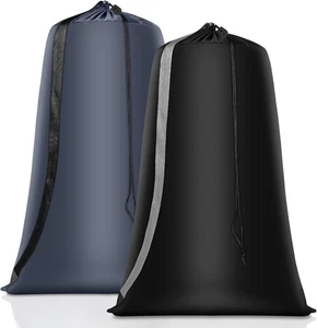 Heavy Duty Laundry Bag 2 Pack XL Nylon Laundry Bags with Straps, Washable Large - Foto 1 di 12