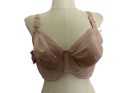FRUIT OF THE LOOM FIT FOR ME 360 STRETCH Unlined Underwire Rose BRA Sz 40G* - Image 1 of 4