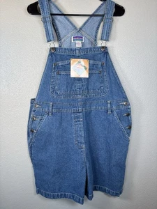 Vintage NorthCrest Damen Denim Zimmermann Shorts Overall große Trägerhose Y2K NEU NOS - Bild 1 von 10