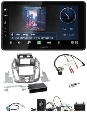 Kenwood Lenkrad Bluetooth USB DAB Autoradio für Ford Transit Connect silber 2013 - Bild 1 von 4