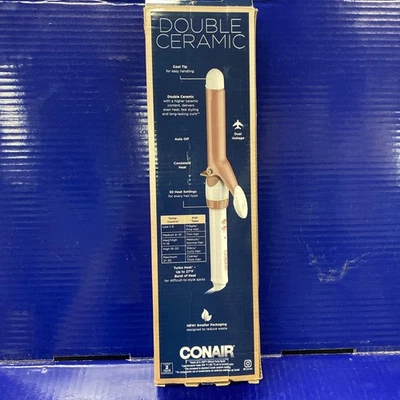 Conair Double Ceramic Rose Gold Curling Iron - 1" Cool Tip Auto Off Feature - Image 1 of 2