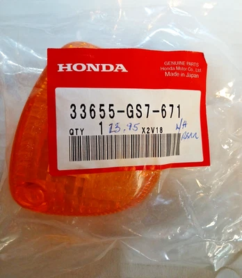 HONDA L/H REAR TURN SIGNAL LENS #33655-GS7-671 FITS ELITE 50's 88-2001 E-1 - Image 1 of 4