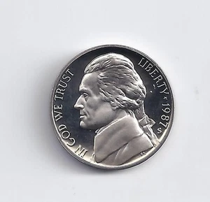 1987-S PROOF NICKEL - Picture 1 of 1