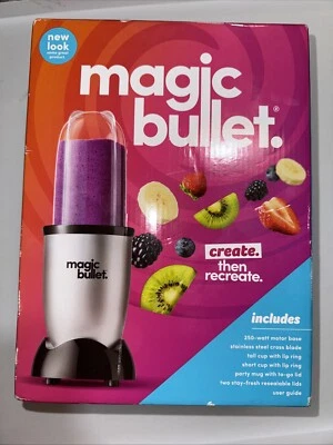 Magic Bullet Blender Stainless Steel Blade & Tall Cup Black Base 7 Pieces - Image 1 of 3