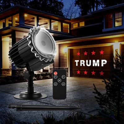 G128 Trump Election Outdoor Projector Lights, LED Landscape Weather Resistant Lights