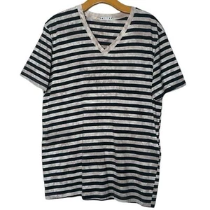 NWOT Drifter Men’s Striped VNeck Tee Black Tan Size Large - Picture 1 of 11