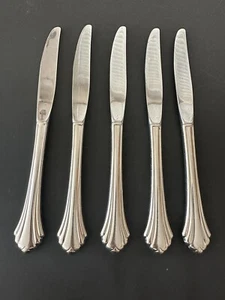 Oneida Bancroft USA Tafelmesser glänzend hohl Besteck 5er Set - Bild 1 von 10
