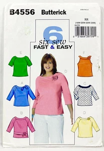 2005 Butterick Schnittmuster B4556 Damen Tops 6 Stile 3 Ärmel 18-24 10256 - Bild 1 von 2