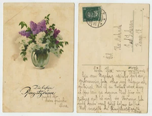 98706 - Stilleben - Die besten Pfingstgrüße - Ansichtskarte, Güstrow 26.5.1928 - Bild 1 von 1