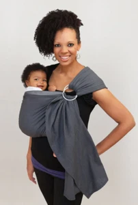 Maya Wrap Lightly Padded Ring Sling - Graphite - Medium - Picture 1 of 8