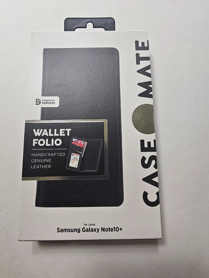 Case-Mate Wallet Card Folio Leather Case for Samsung Galaxy Note10 Black
