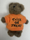 Boyds Mini Message Trick Or Treat Halloween Orange Sweater Brown Bear #567024 4"