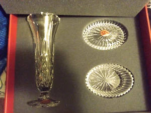 Vintage GORHAM Lady Anne Crystal Dresser SET Vase & Covered Trinket Dish - Picture 1 of 8