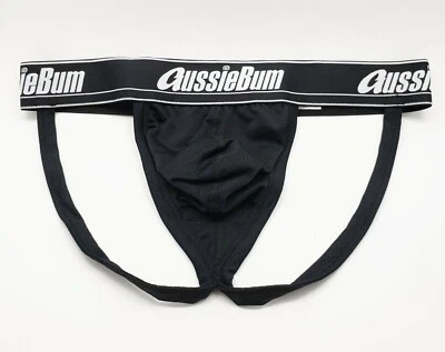 AussieBum Men's Active Mesh WonderJock Air Jockstrap Size L Black - NWT! - Image 1 of 4