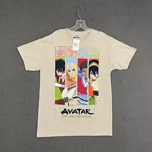 Nickelodeon Avatar T-Shirt Mens Medium Beige Cartoon Graphic Cotton Casual - Picture 1 of 6