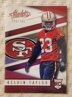 2016 Absolute (Spectrum Red #/100) #159 Kelvin Taylor RC - EX/NM Condition - Image 1 of 2