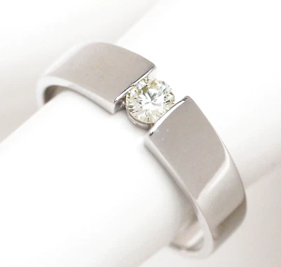 Spannring 14 Karat 585 Weiß- Gold Brillant 0,20 ct Lupenrein 4,21g Gr. 57 CHRIST - Bild 1 von 4