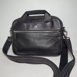 Borsa a tracolla Levenger marrone scuro pelle cioccolato messenger laptop lavoro ufficio - Foto 1 di 15