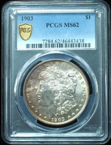 1903 Morgan Dollar MS62 PCGS Certified, Toned - Picture 1 of 3