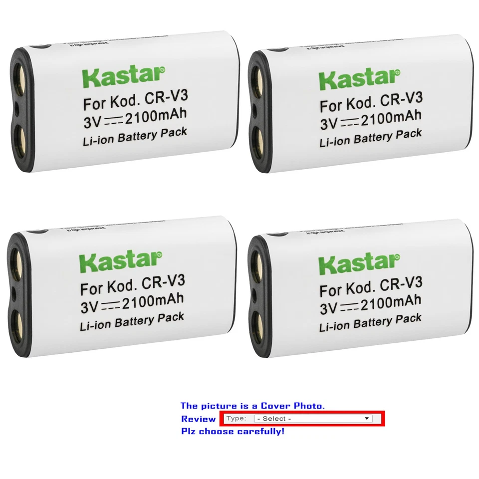 Batería de repuesto Kastar para Samsung CR-V3 CRV3 CR-V3L y Samsung Digimax A6 Foto 1 de 3
