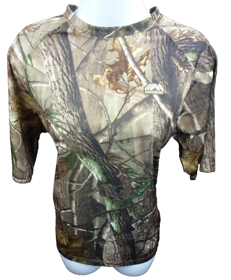 Большой камуфляжный пуловер Medalist из натурального дерева эластичная базовая рубашка быстрая сушка женский L - Изображение 1 из 4