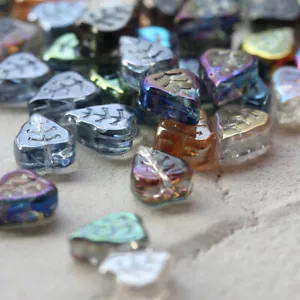 20 cuentas de cristal chapadas - hoja 8x10 mm (G345) - Imagen 1 de 10
