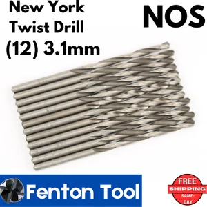 NOS (12) 3.1mm DRILL HSS HIgh Speed 118 jobber length New York Twist Drill NYTD - Picture 1 of 10