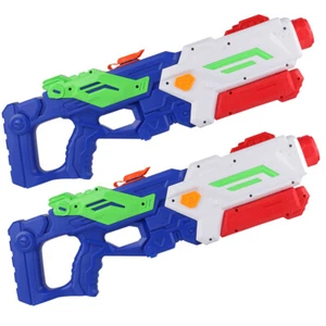 2 Pcs Summer Beach Kids High Pressure Long Range Large Water Gun Kids Squirt Toy - Picture 1 of 8