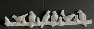 Appendiabiti rami Cast Iron Birds 5 ganci montaggio a parete shabby effetto invecchiato - Foto 1 di 12