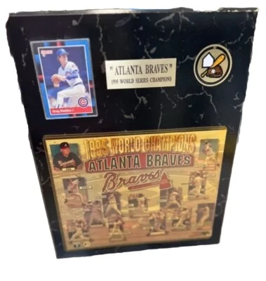 Atlanta Braves 1995 Word Series Чемпионы Фото Команды Фотографии На Табличке - Изображение 1 из 4