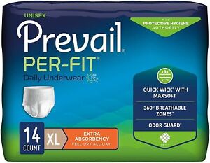 Prevail Per-Fit Protective Underwear - XL 14 Count Package