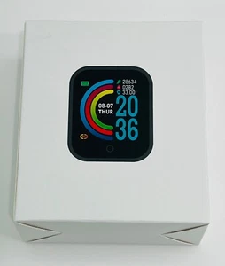 Smart Watch Waterproof Fitness Tracker for Android/Samsung- Black - Picture 1 of 7