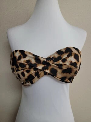 Top de biquíni feminino VICTORIA'S SECRET alças estampa animal multicolorido. Tamanho 34C - Imagem 1 de 4