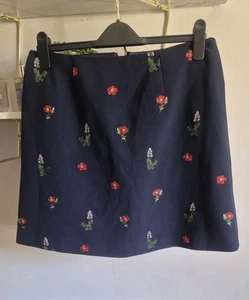 Ted Baker Ladies Blue A Line Party Pretty Skirt UK 14 Outgoing - Picture 1 of 9