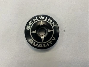 Schwinn Quality 1 1/8 Threadless Top Cap Black Aluminum - Picture 1 of 2
