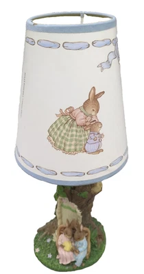 Lámpara de guardería vintage, mucama de primavera, Peter Rabbit FUNCIONA Foto 1 de 4