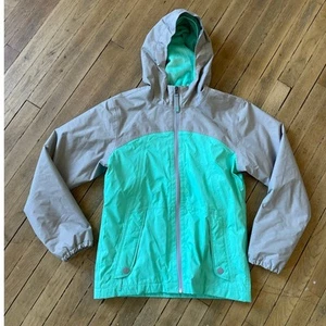 The North Face Girls' Warm Storm Rain Jacket in Bermuda Green/ Gray Size Large - Picture 1 of 7