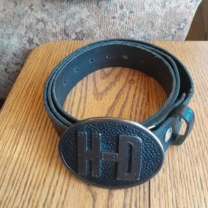 Harley Davidson Vintage Leather Belt With Belt Buckle 2010 Size 42 - Picture 1 of 10