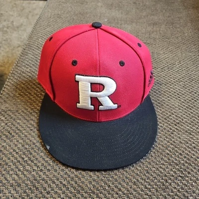 Game Used #16 Rutgers Scarlet Knights Adidas Baseball Fitted Hat Mens Sz7 3/8 - Image 1 of 4