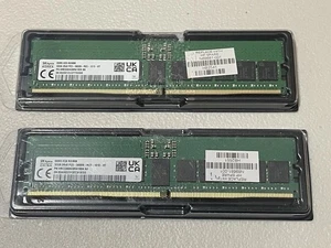 2x 32GB Hynix DDR5 PC5-5600 2Rx8 RDIMM 288 ECC Reg RAM HMCG88AGBRA190N 5600B Mem - Afbeelding 1 van 1