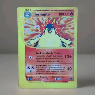 Tornupto Pokemon Karte Deutsch 64/165 Expedition - Bild 1 von 3