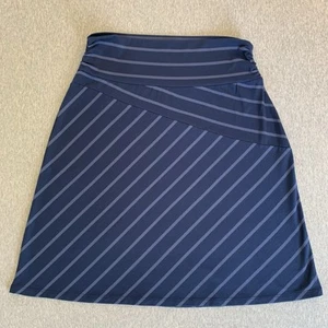 Old Navy A Line Pull On Summer Skirt Women’s Large Cotton Blue Stripe - Picture 1 of 5