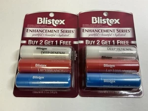 Blistex Enhancement Series Lip Balm-Deep Renewal, Lip Vibrance, Moisture 2 Packs - Picture 1 of 2