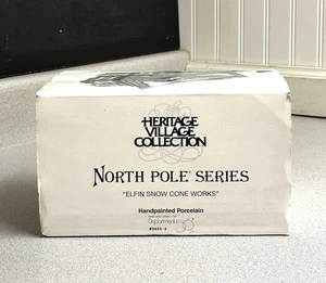 Dept 56 Heritage Village North Pole Series Lighted "Elfin Snow cone Works" Shop - Picture 1 of 8