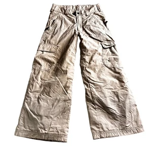 Obermeyer Junior10 Ski Snowboard Pants Tan Cargo Pocket Insulated Waterproof - Picture 1 of 19