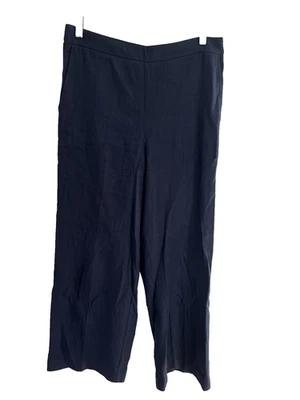 WITCHERY Flowy Linen Cotton Pants (stretch pull-on) size 12 WIDE LEG - image 1 of 2