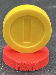 2009 Super Mario Chess Pawn Piece Parts Coin Board Game Replacement - Picture 1 of 4